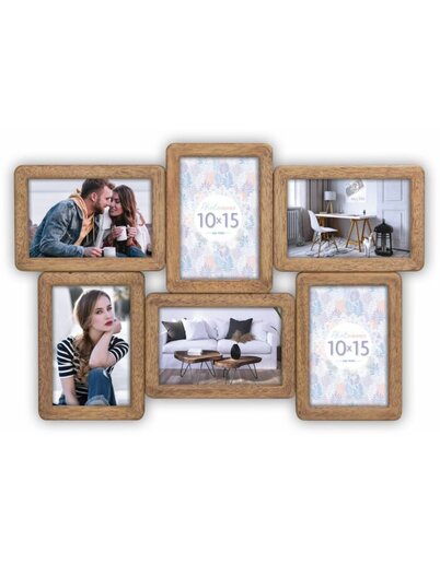 Ramka Italia Ajaccio (galeria 6 * 10x15) - Brązowy, 10x15, 10x15 x6