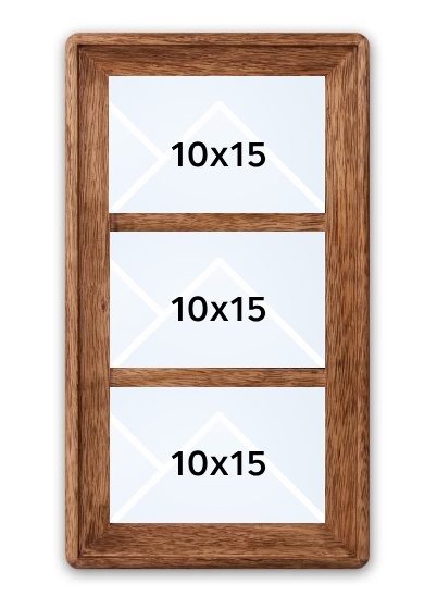 Ramka Italia 3x10x15 Rhone - Brązowy, 10x15, 10x15 x3