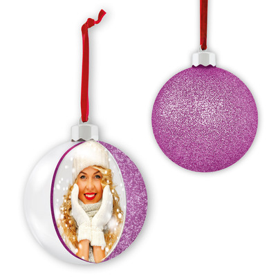 Bąbka Italia z Brokatem  - różne kolory i formaty - Fiolet, ~ Ø 10, 10x10