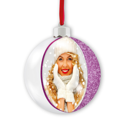 Bąbka Italia z Brokatem  - różne kolory i formaty - Fiolet, ~ Ø 10, 10x10