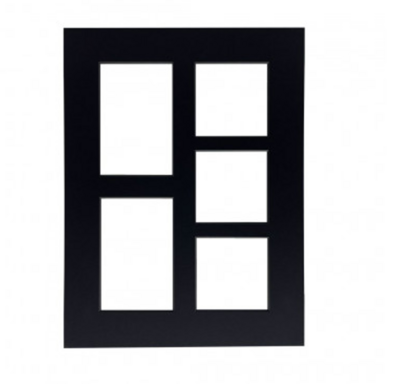 Passe-partout FOCUS collage - Czarny, 10x10 x3  / 10x15 x2, 30x40