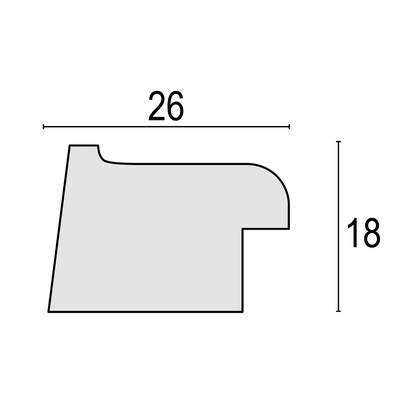 Ramka Italia Nuoro szara - różne formaty - Szary, 10x15, 10x15