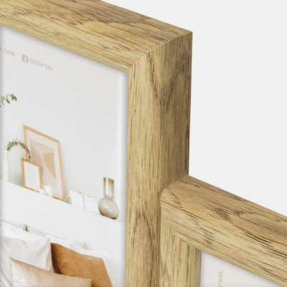 Ramka Italia Costanza 10x15 X4 - Naturalne Drewno, 10x15, 10x15 x5