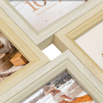 Ramka Italia Zara - różne formaty - Drewno z białym, 10x15, 10x15 x6