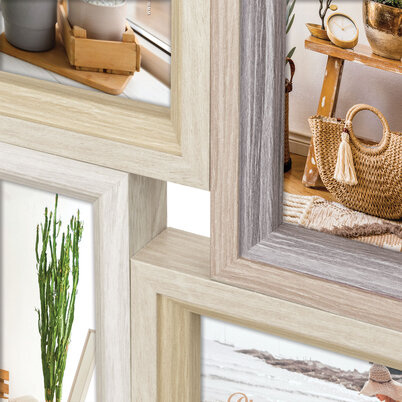 Ramka Italia Zara - różne formaty - Drewno z białym, 10x15, 10x15 x4