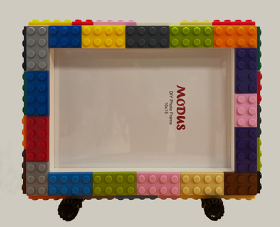 Ramka z Klocków do samodzielnego złożenia - car - Wielokolorowa, 10x15, 10x15