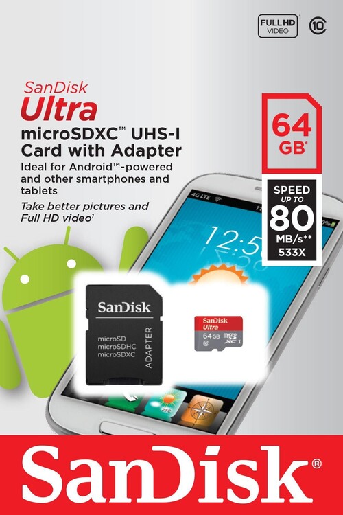 SanDisk micro SDXC 64GB ULTRA 80MB/s