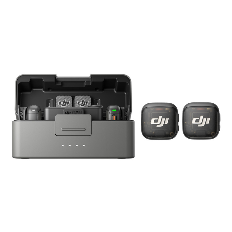 System mikrofonów bezprzewodowych DJI Mic 3 (2 TX + 1 RX) + ETUI ŁADUJĄCE)