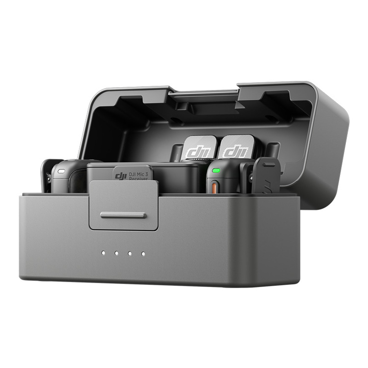 System mikrofonów bezprzewodowych DJI Mic 3 (2 TX + 1 RX) + ETUI ŁADUJĄCE)