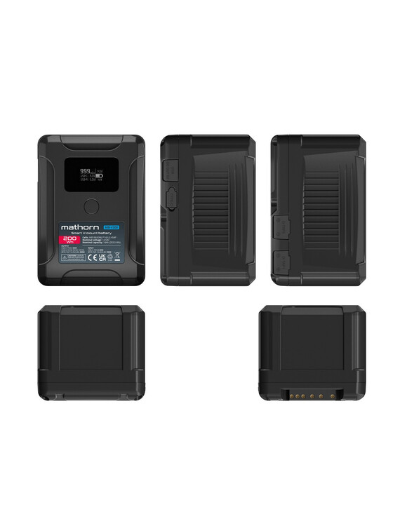 Akumulator Mathorn MB-V200 14000mAh PD65W OLED USB-C 200Wh V-mount