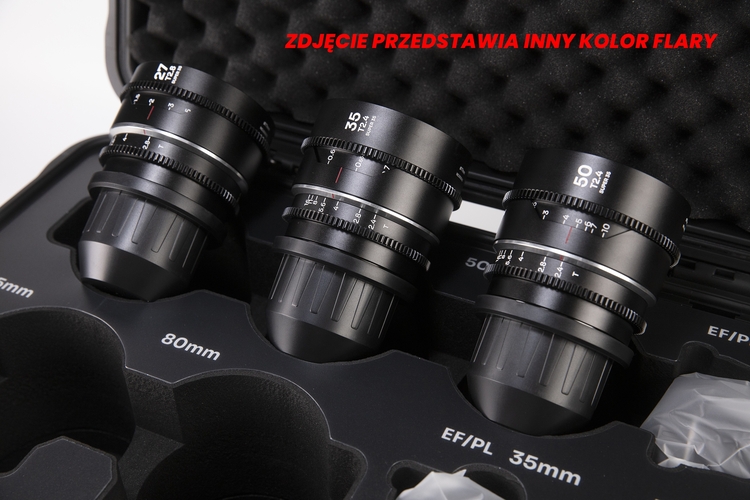 Zestaw obiektywów Venus Optics Laowa Nanomorph 27mm, 35mm, 50mm S35 Amber do Arri PL / Canon EF