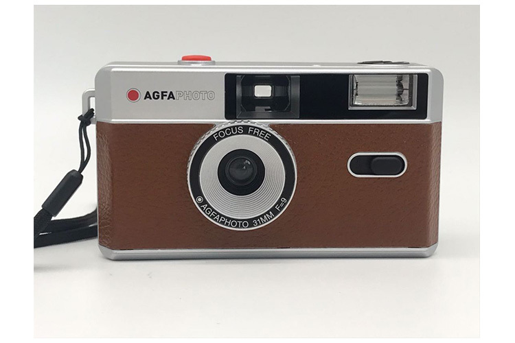 Aparat analogowy AgfaPhoto Reusable Camera (Brązowy) z filmem Fujifilm 200/36