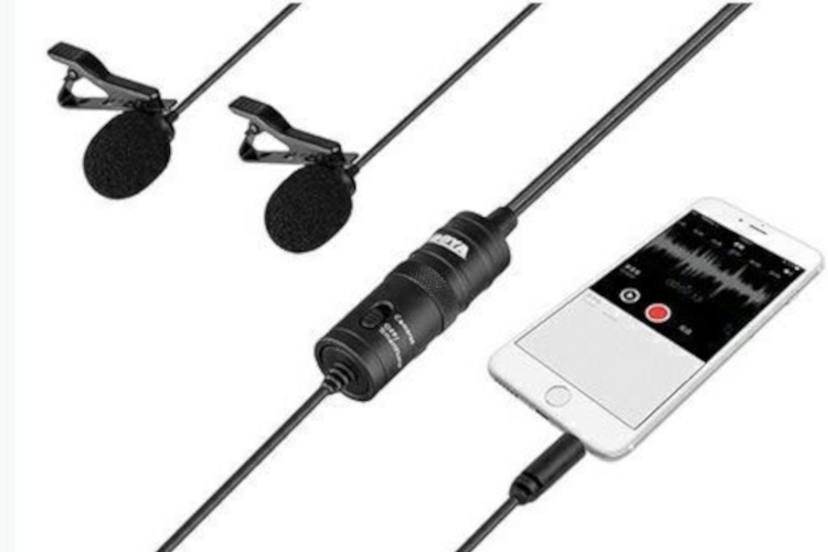 Mikrofon krawatowy podwójny Boya BY-M1DM