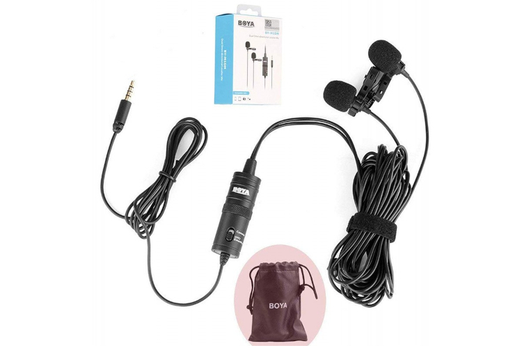 Mikrofon krawatowy podwójny Boya BY-M1DM