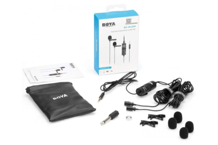 Mikrofon krawatowy podwójny Boya BY-M1DM