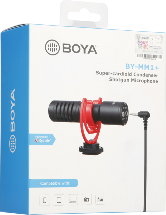 Mikrofon kardioid. Boya BY-MM1+