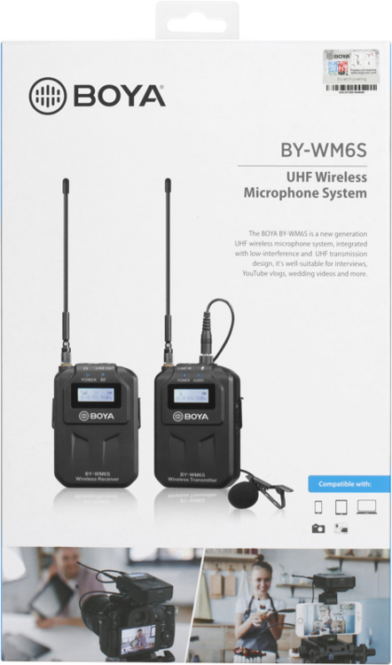 Bezprzewodowy system mikrofonowy Boya BY-WM6S