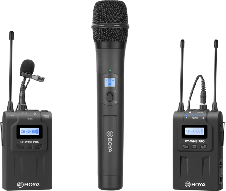 Bezprzewodowy system mikrofonowy Boya BY-WM8 PRO-K4