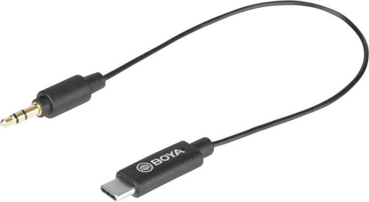 Kabel 20cm TRS 3,5mm<>USB-C  Boya BY-K2