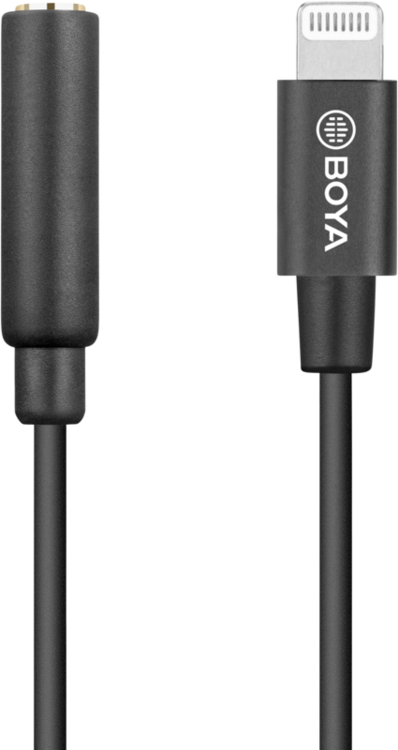 Kabel 20cm gniazdo TRS 3,5mm<>USB-C  Boya BY-K3