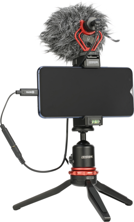 Kabel 6cm gniazdo TRS 3,5mm<>USB-C  Boya BY-K4