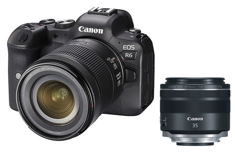 Canon EOS R6 z ob. RF 24-105mm f/4-7.1 IS STM + RF 35mm f/1.8