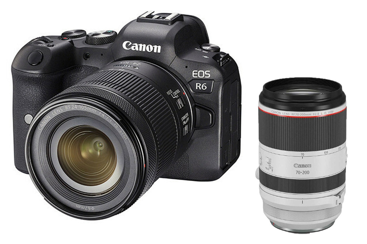 Zestaw  Canon EOS R6 z ob. RF 24-105mm f/4-7.1 IS STM + Canon RF 70-200 f/2.8L IS USM