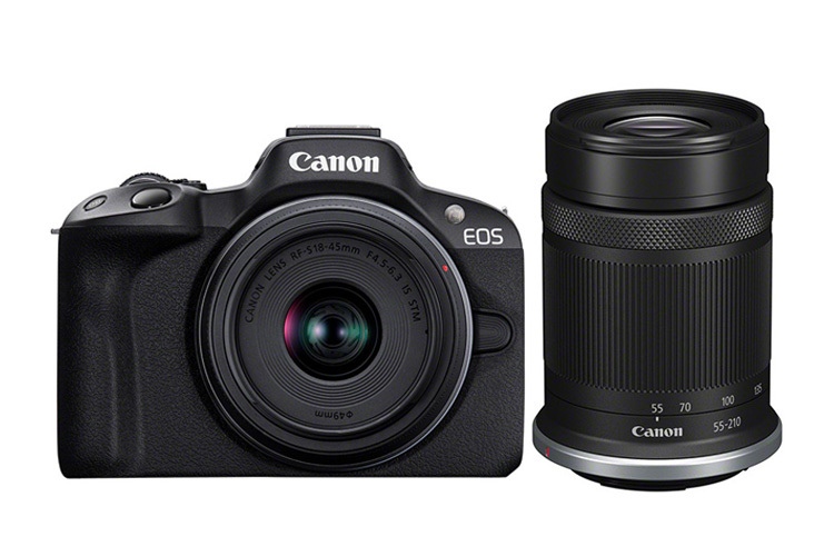 Canon EOS R50 z ob. RF-S 18-45mm f/4.5-6.3 IS STM + RF-S 55-210mm f/5-7.1 IS STM