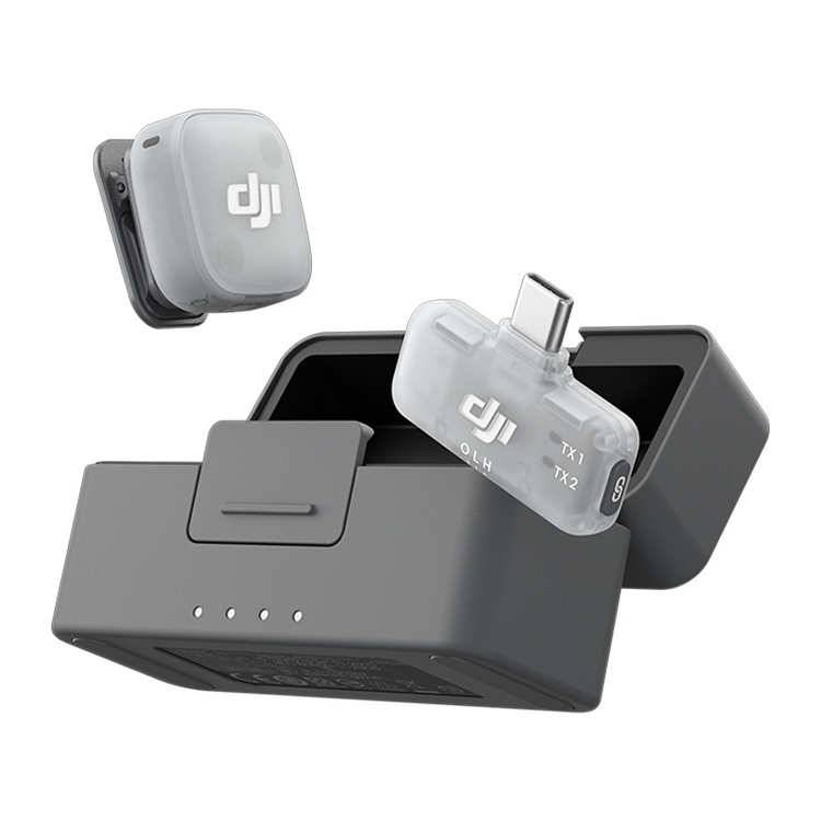 System mikrofonów bezprzewodowych DJI Mic Mini 2 Zestaw (1 TX + 1 Mobile RX + etui ładujące)