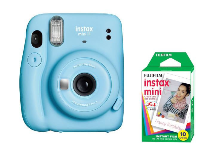Fujifilm Instax Mini 11 (niebieski - sky blue) + wkład 10 zdjęć