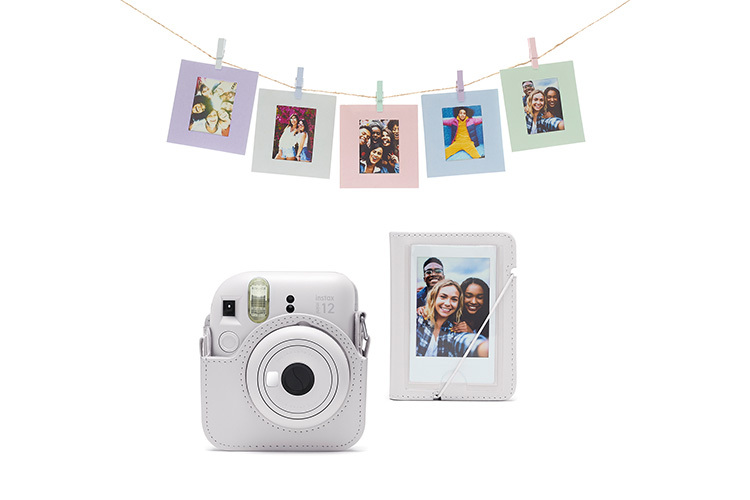 Zestaw akcesoriów Instax Mini 12 - Biały Pokrowiec + Album +