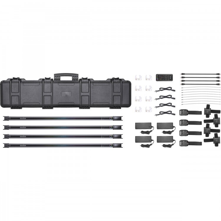 Zestaw 4x Tuba Świetlna Godox TL120 RGB 2700-6300K