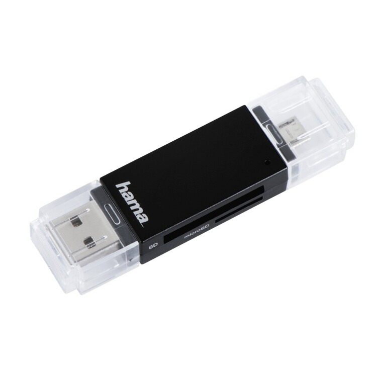 Czytnik kart pamięci HAMA BASIC SD/microSD 2W1 USB/microUSB