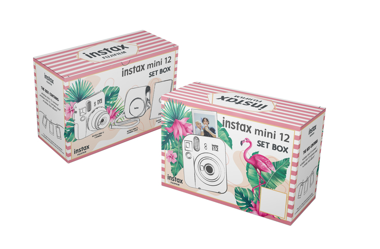 Instax Box mini 12 (różowy) + pokrowiec i Album