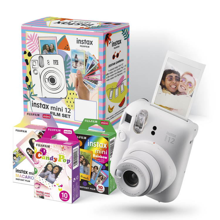 Instax Box mini 12 Clay White + 3 wkłady w zestawie