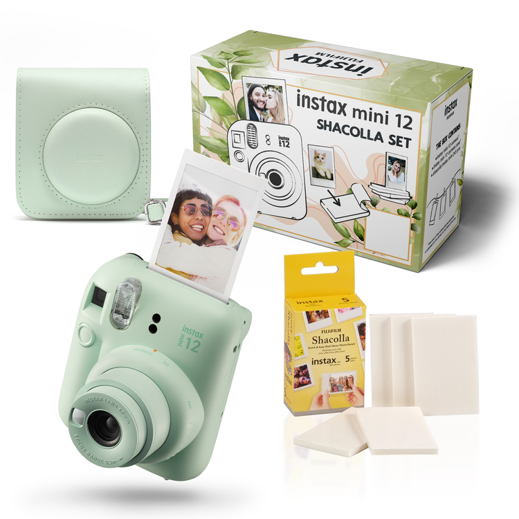 Instax Box mini 12 Mint Green + pokrowiec i Shacolla,