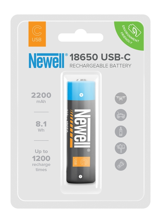Akumulator Newell 18650 z wbudowanym USB-C 2200 mAh