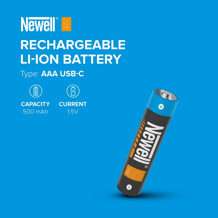 Akumulator Newell AAA z wbudowanym USB-C 500 mAh 2 szt. blister