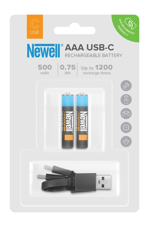 Akumulator Newell AAA z wbudowanym USB-C 500 mAh 2 szt. blister