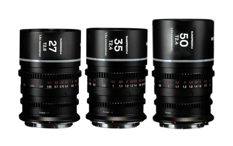 Zestaw obiektywów Venus Optics Laowa Nanomorph 27mm, 35mm, 50mm S35 Silver do Sony E