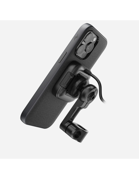 Peak Design Mobile Motorcycle Mount Mirror Mount Charging Black - Uchwyt Motocyklowy Do Telefonu Na Lusterko Z Ładowaniem