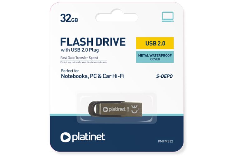Pendrive 32GB Platinet USB 2.0 S-DEPO (srebrny)