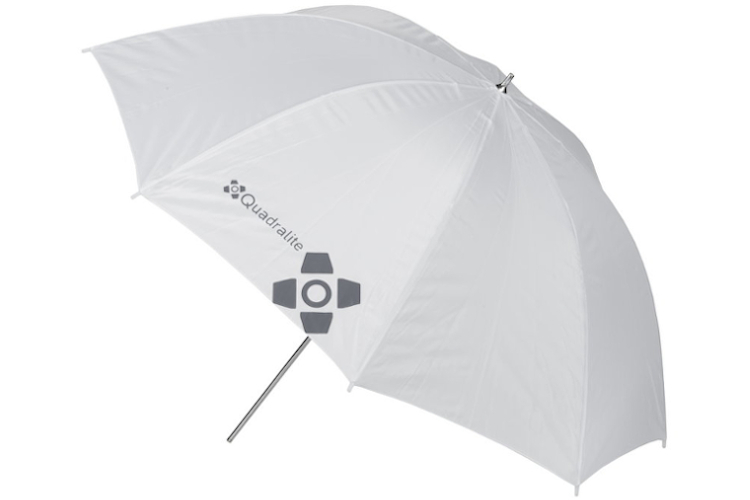 Parasolka Quadralite biała transparentna 91cm