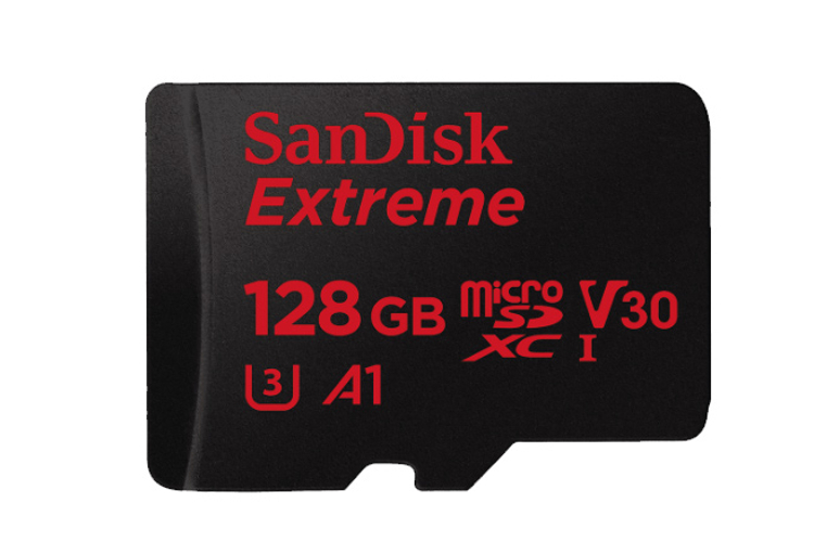 SanDisk Extreme micro SDXC 128GB V30 100/90 MB/s A1 U3 4K