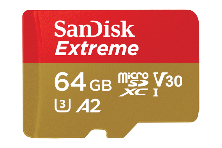SanDisk micro SDXC 64GB Extreme 160/60 MB/s A2 C10 V30 UHS-I U3