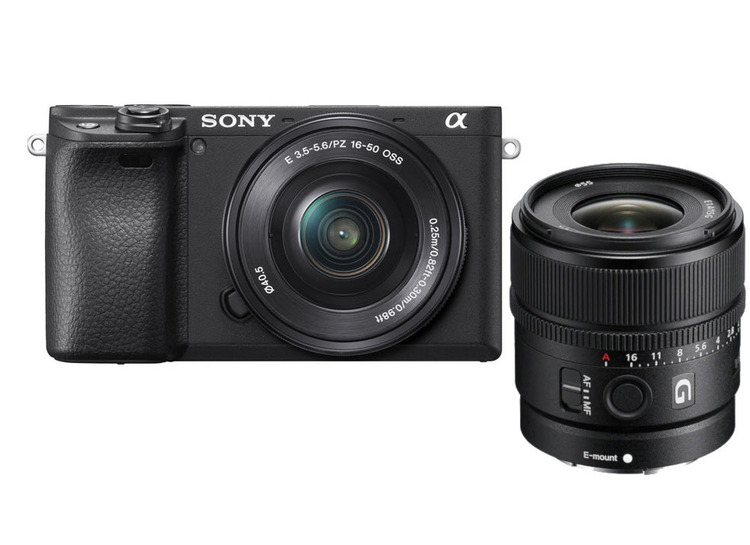 Zestaw Sony A6400 (ILCE6400LB) z ob. 16-50mm f/3.5-5.6 PZ OSS + Sony E 15mm f/1.4 G      
