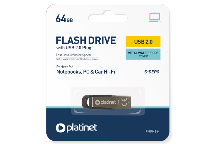 Pendrive 64GB Platinet USB 2.0 S-DEPO (srebrny)