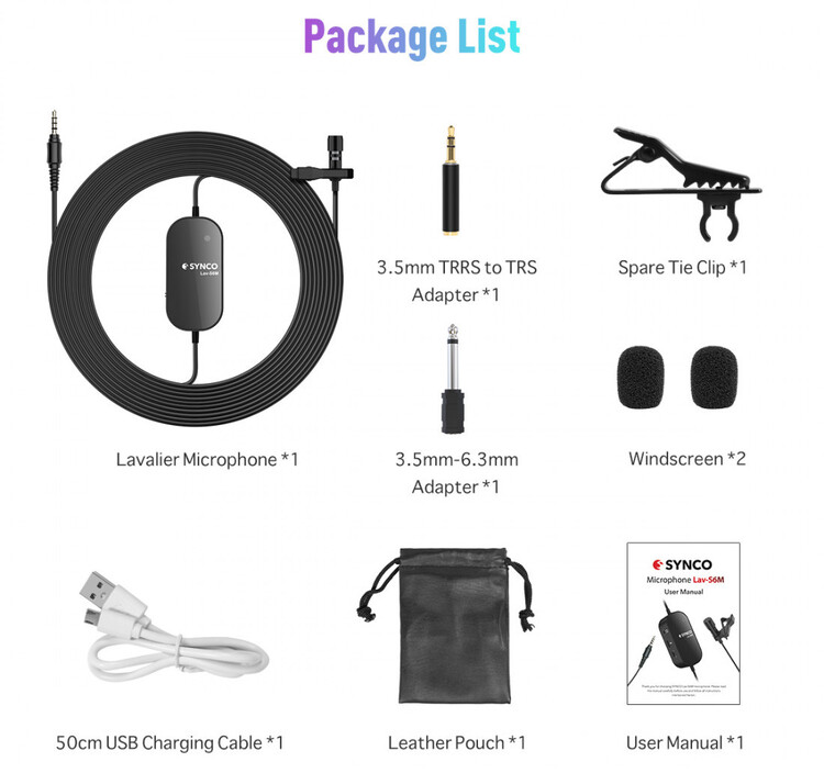 Mikrofon krawatowy z odsłuchem Synco S6M