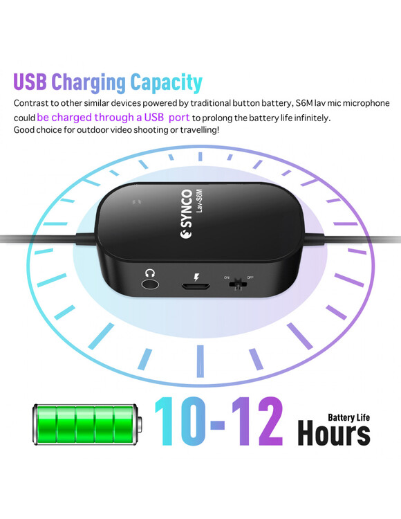Mikrofon krawatowy z odsłuchem Synco S6M