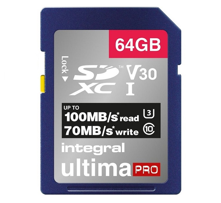 Karta Integral Ultima PRO SD 64GB 100MB/s.